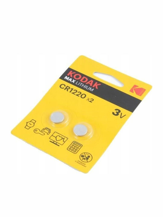 Kodak Max Lithium Batterien für Uhren CR1220 3V 2Stück