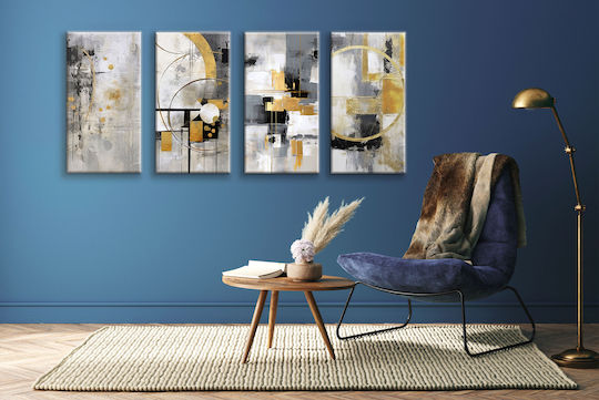 Decowalls Τετράπτυχος Πίνακας σε Καμβά 80x160cm