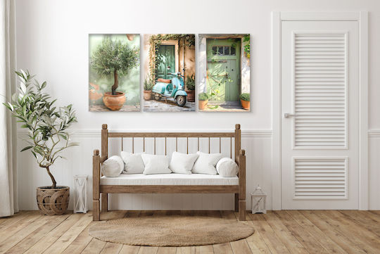 Decowalls Трикратен Картина Платнен 60x120см