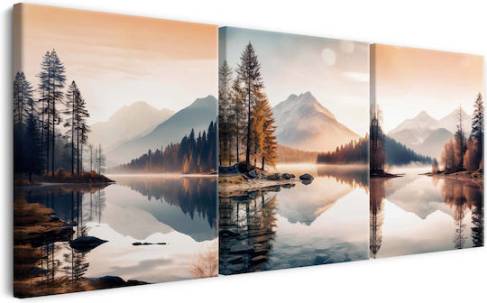 Decowalls Triplu Tablou pe Pânză 60x120cm