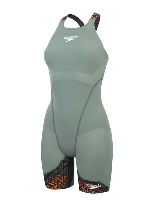 Speedo Fastskin Lzr Ignite Kneeskin 13437H819 Женски Състезателен Една част Бански за плуване Зелен