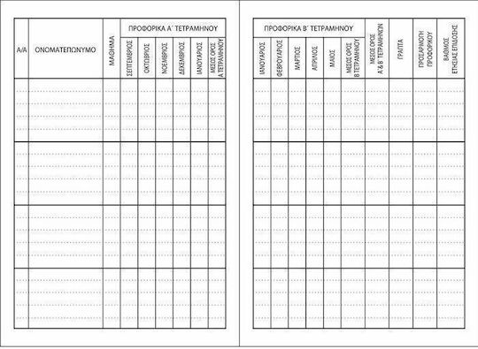 Uni Pap School Forms Student Grading
