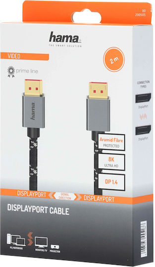 HAMA Cablu DisplayPort - DisplayPort 2m Negru (00200505)