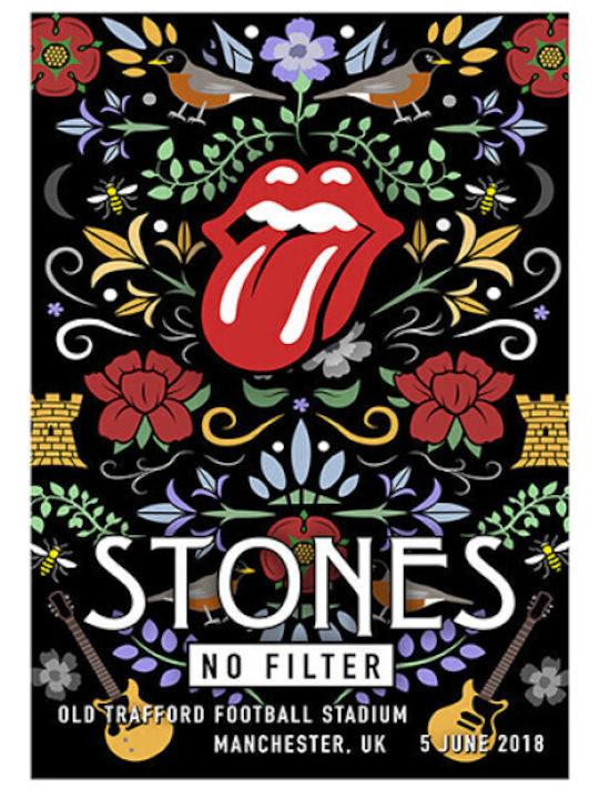 Takeposition Rolling Stones No Filters T-shirt Черен