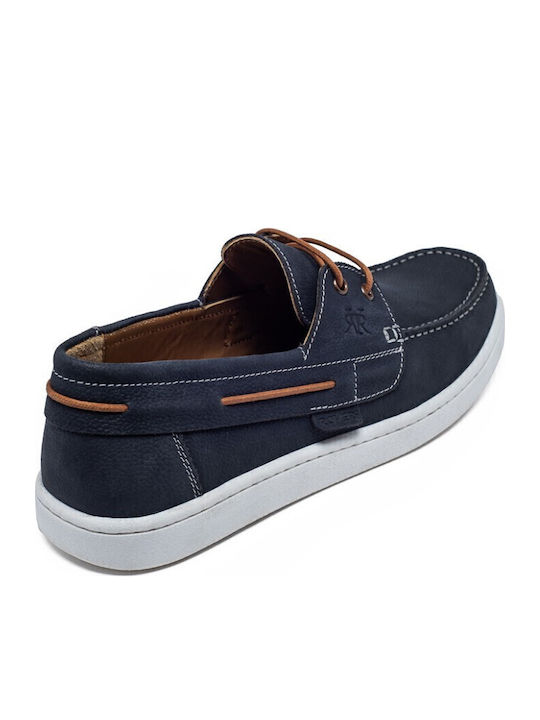 Δερμάτινα Ανδρικά Boat Shoes σε Μπλε Χρώμα