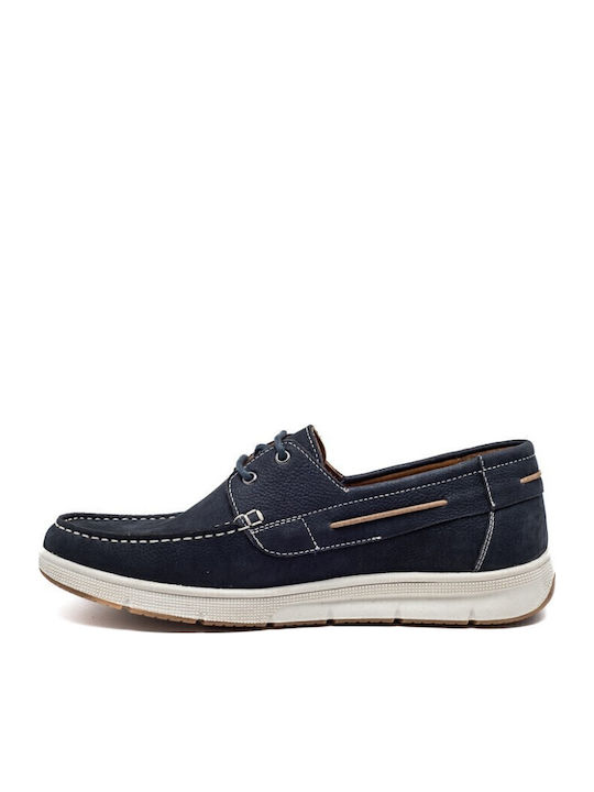 Δερμάτινα Ανδρικά Boat Shoes σε Μπλε Χρώμα