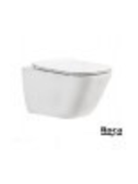 Roca Λεκάνη Κρεμαστή Rimless με Slim Κάλυμμα Soft Close Λευκή