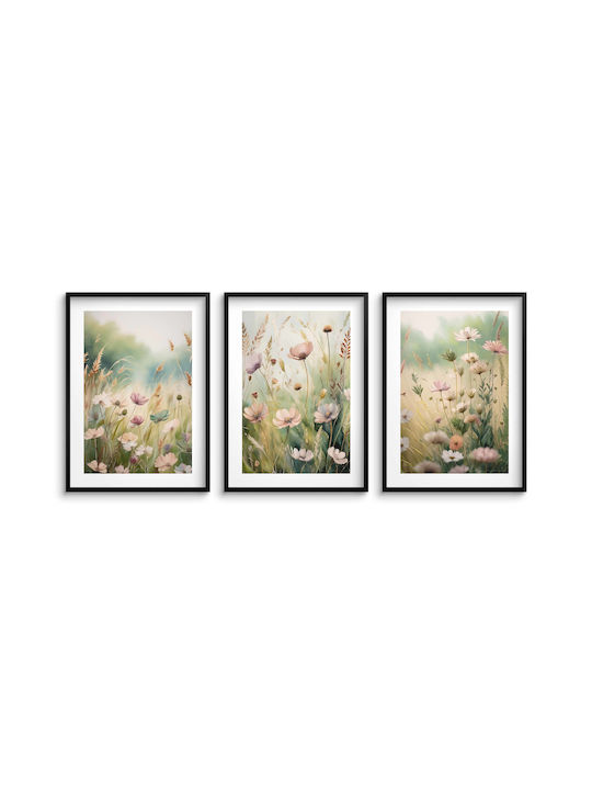 Posters Kitchen Living Room Flower Colorful Meadow Wall Decoration 3x 30x40
