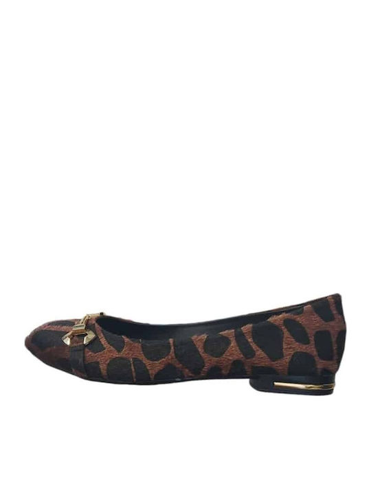 Leather Ballerinas Brown