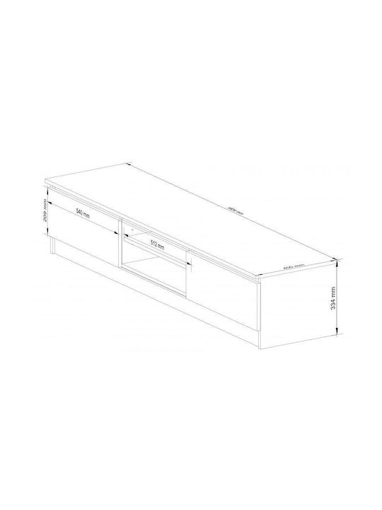Stand TV Alb L160xA40xÎ33.4cm