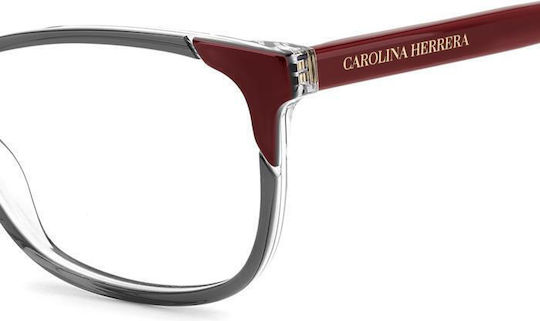 Carolina Herrera Plastic Eyeglass Frame Burgundy HER 0284 268