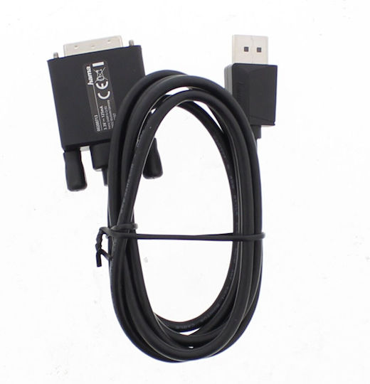 HAMA Кабел DVI-D Мъжки - DisplayPort Мъжки 1.5м Черен 00200713