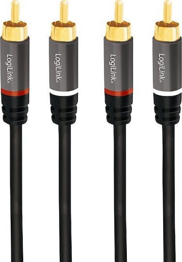 LogiLink Cablu 2x RCA de sex masculin - 2x RCA de sex masculin 2m CA1204
