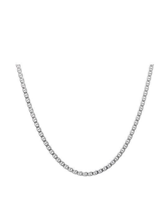 Croma Catene Silver Chain Neck Thin Thickness 3.1mm and Length 50cm