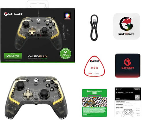 Gamesir Kaleid Flux Wired Gamepad with Hall Effect Sticks for PC Xbox One Xbox Series Black