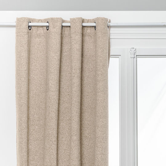 Atmosphera Blackout Curtain with Grommets Soana Ecru 140x260cm