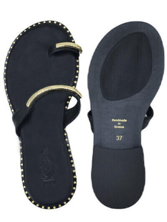 Sandale Casual Damă Din Piele Negru