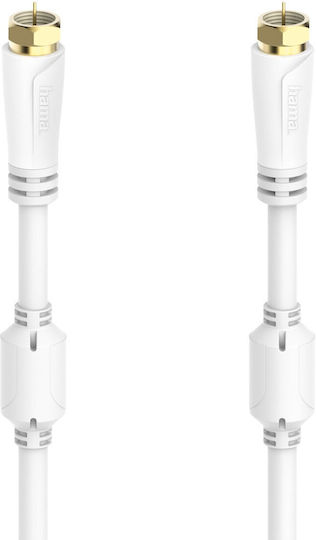 Коаксиален кабел Hama 205253 5 метра бял