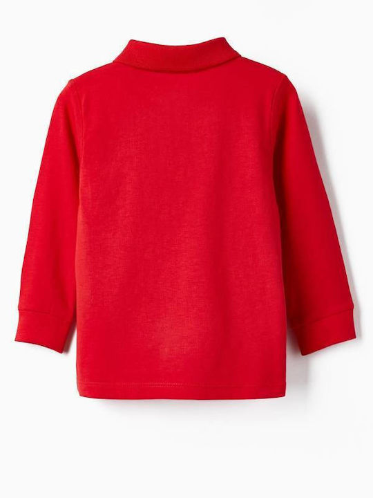 Zippy Children's Polo Long Sleeve Red