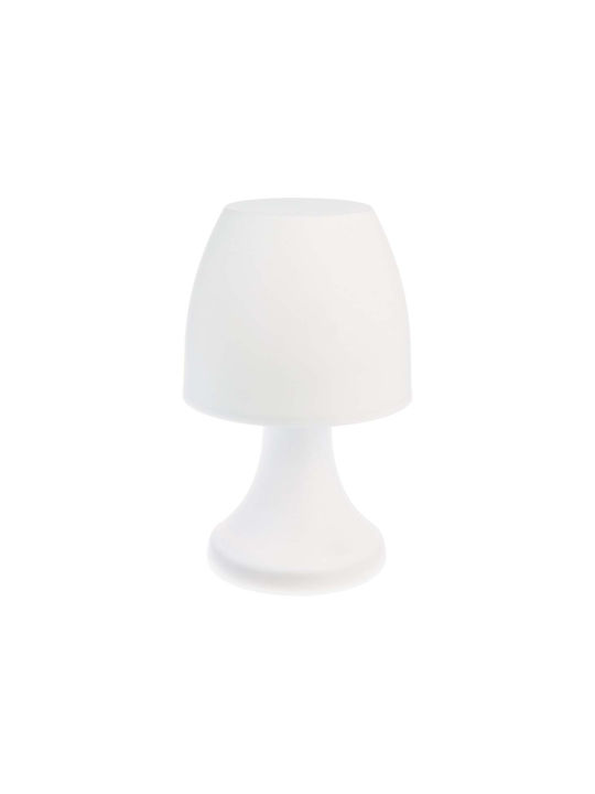 Plastic Lampă de masă LED cu Abajur Alb și Bază
