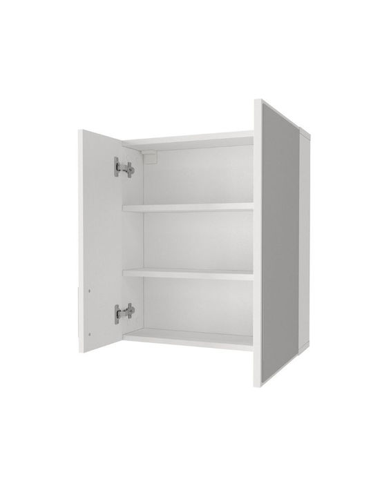 Megapap Ditto Badezimmerspiegel aus Spanplatte 59.6x16.4cm Weiß