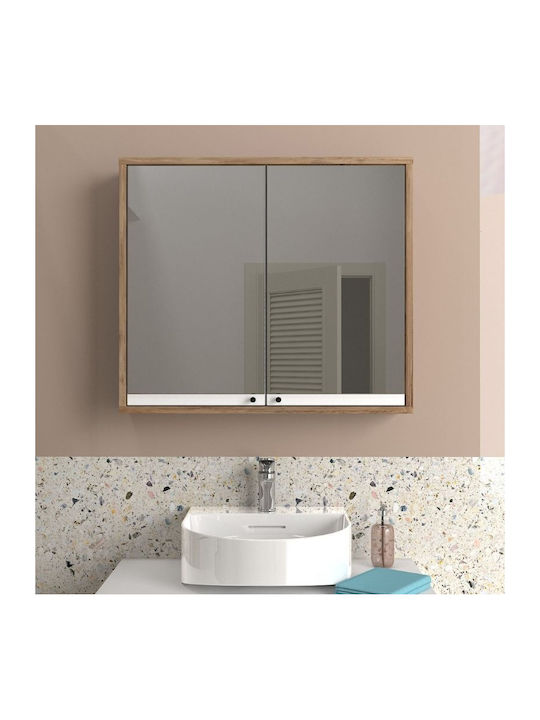Megapap LILIAN Bathroom Mirror made of Particle Board 75x14.6cm Green