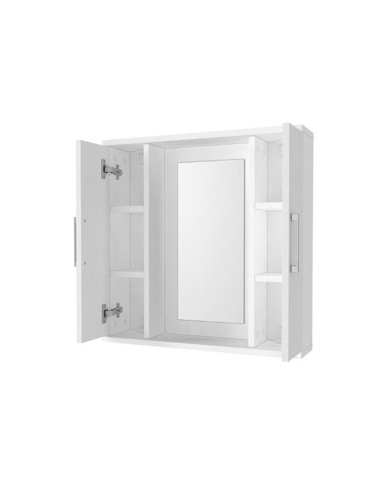 Megapap Surra Badezimmerspiegel aus Spanplatte 65x15.3cm Weiß