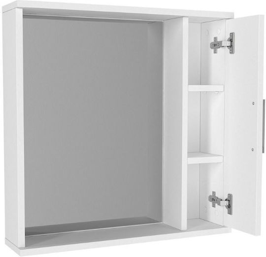 Megapap Badezimmerspiegel aus Spanplatte 65x15.3cm Weiß