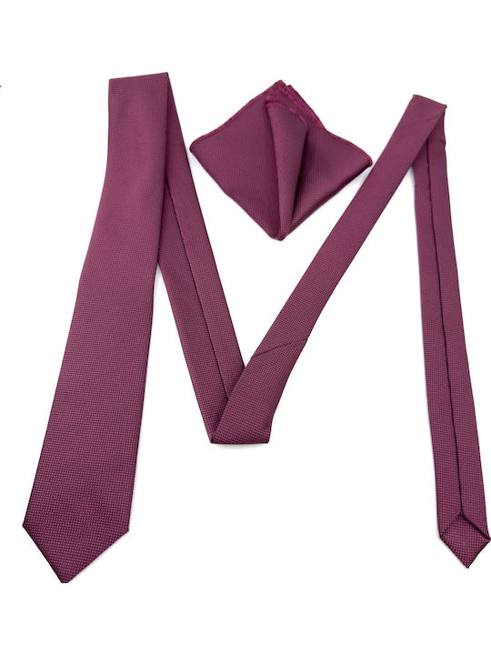 Legend Accessories Σετ Ανδρικής Γραβάτας με Σχέδια σε Μωβ Χρώμα