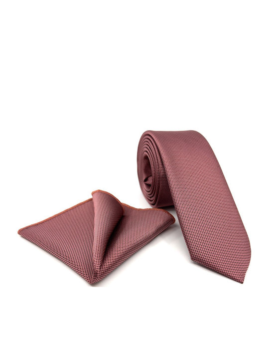 Legend Accessories Set de Cravată pentru Bărbați Monocromie în Culorea Roz