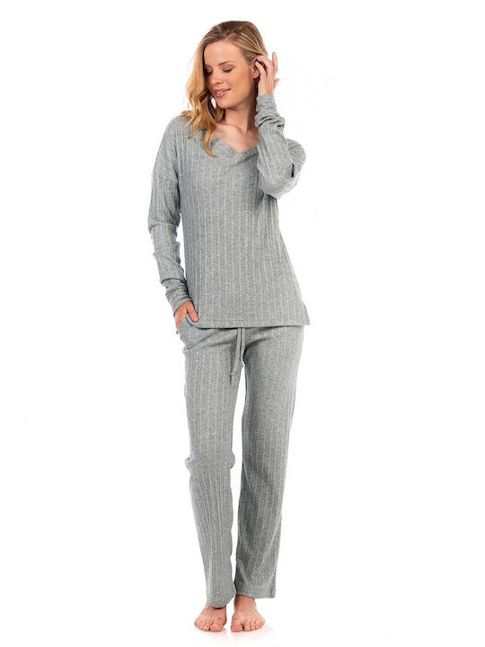 Mara-M Winter Women's Pyjama Set Cotton Turquoise