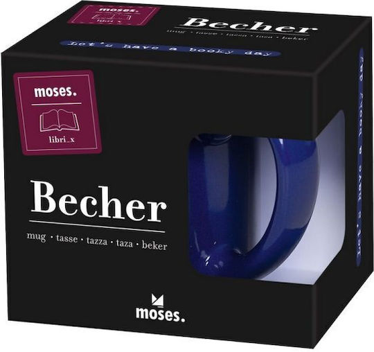 Moses Booky Day Mug Ceramic Blue 350ml