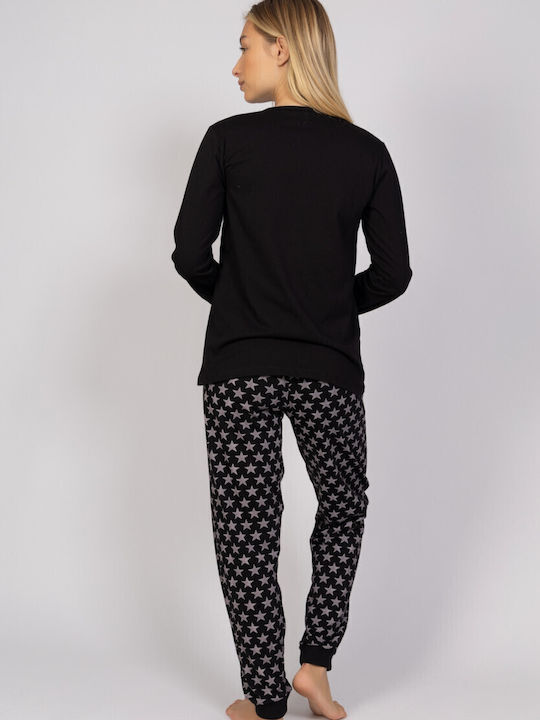 Cherry Underwear Set Pijamale pentru Femei Black
