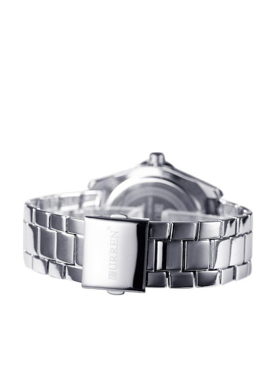 Curren Men's Watch 24mm Battery with Silver Metal Bracelet