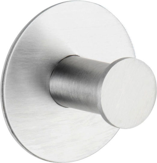 Wenko Άγκιστρο Μπάνιου Μονό με Αυτοκόλλητο ​5x5cm Inox Ασημί