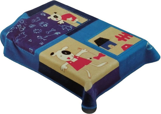 Manterol Casa Blanket Spanish Nursery Swaddling Blankets Velvet Blue Blue 75x100cm