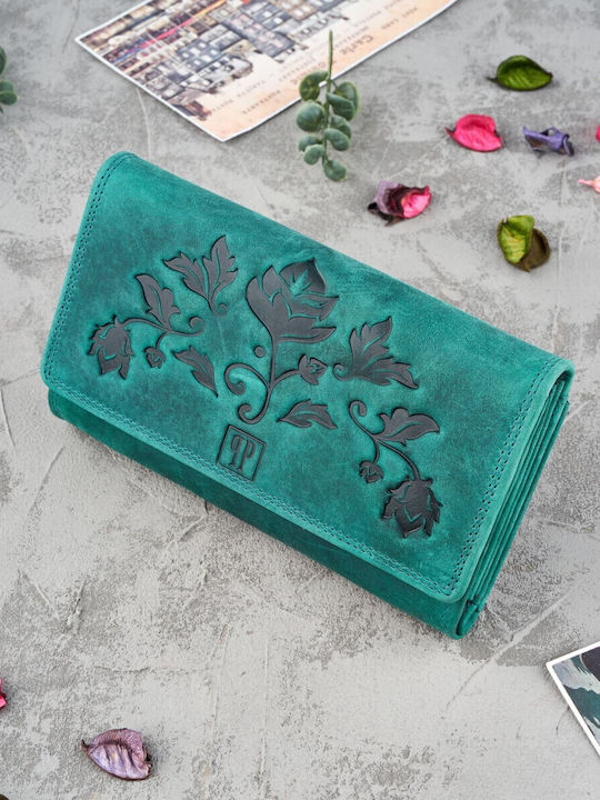 Leather Women's Wallet Classic Green
