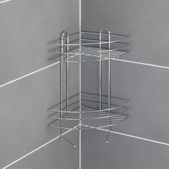 Wenko Colțar Montat pe perete Raft Baie Metal 30.5x23x43cm Argintie Wenko Colțar Montat pe perete Raft Baie Metal 30.5x23x43cm Argintie