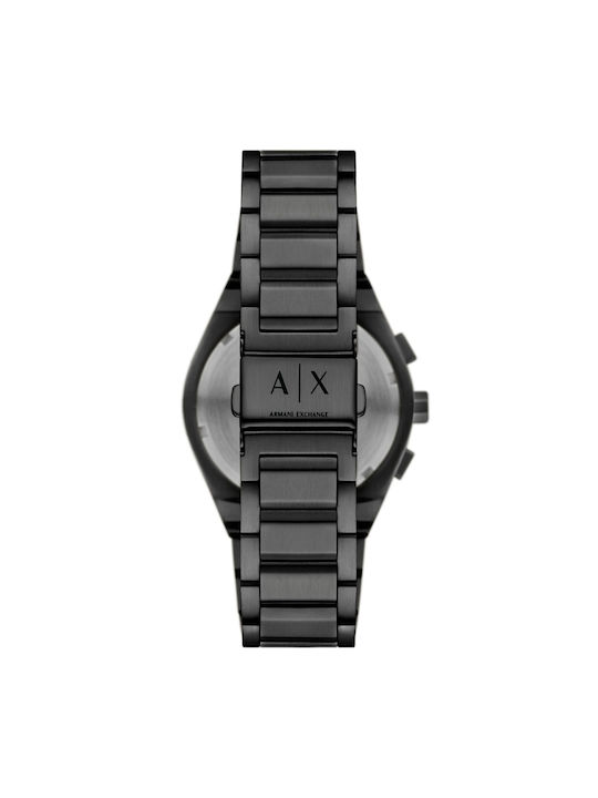 Armani Exchange Uhr Chronograph Batterie mit Schwarz Metallarmband