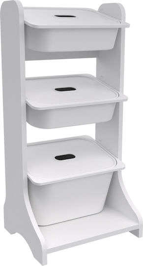 HomeMarkt Fred Weißes Holzspielzeug-Organisator 44cm