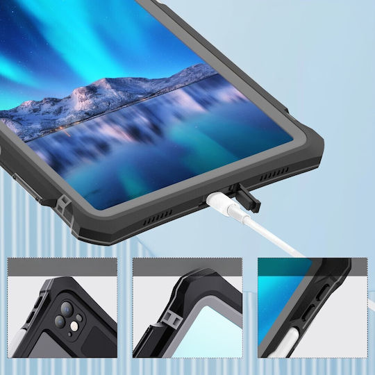 Wasserdichte Shellbox-Hülle IP68 Apple iPad Pro 11" 5. Generation 2024 Schwarz