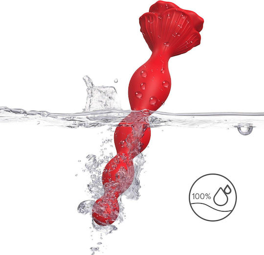 Vibrating Anal Plug Vibrator Rosestick Red 9 Vibration Functions