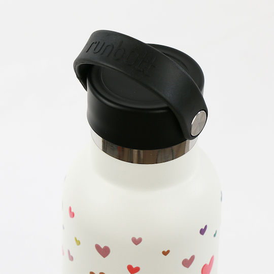 Runbott Μπουκάλι Θερμός Ανοξείδωτο BPA Free 600ml Κονφετί Από Καρδιές