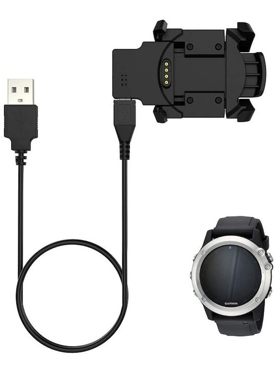 Charger Garmin Fenix 3 3 Hr 3 Sapphire Usb 1m Techsuit Tgc5 Black