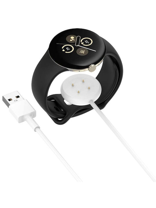 Charger Google Pixel Watch3 41mm 45mm 2 Fitbit Ace Lte Usb Techsuit Thc5 White