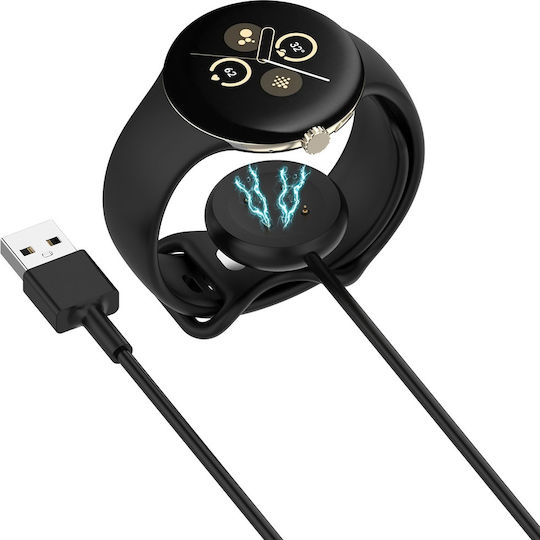 Charger Google Pixel Watch3 41mm 45mm 2 Fitbit Ace Lte Usb Techsuit Thc5 Black
