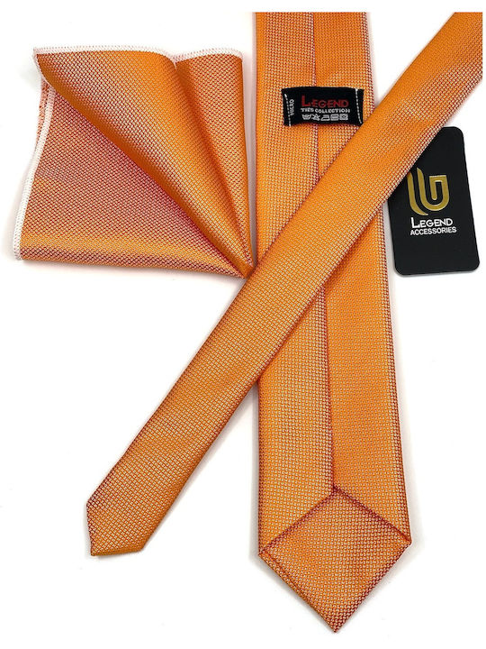 Legend Accessories Synthetic Men's Tie Set Monochrome Orange