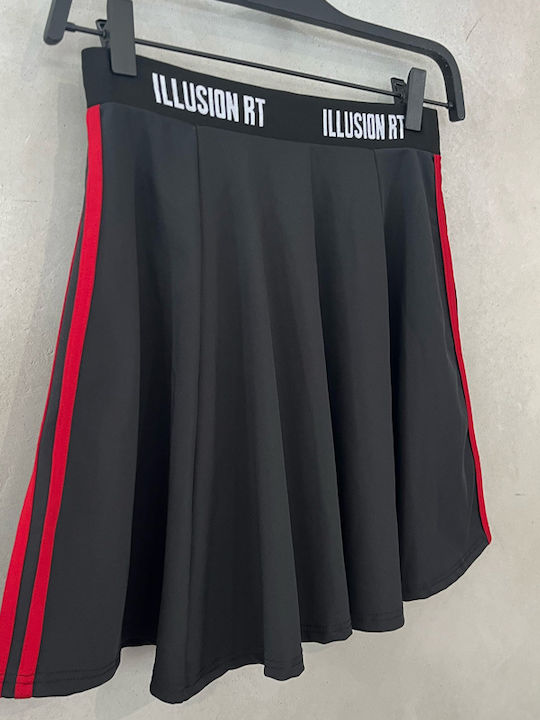 Φούστα Κλος Black With Red Stripes