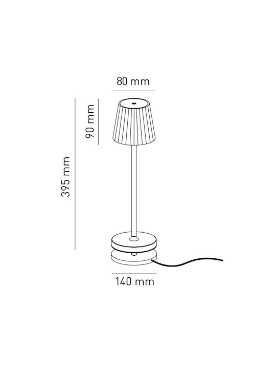 Bot Lighting Lampă de masă cu Abajur Bej și Bază