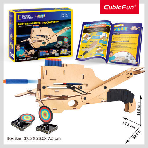 Cubic Fun Paper Construction Toy Crossbow for Children 8+ years old+ Years